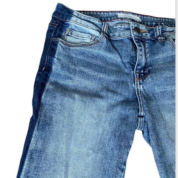 Cello Blue Side Stripe Straight Leg Crop Jeans Sz 7 - Picture 3 of 11